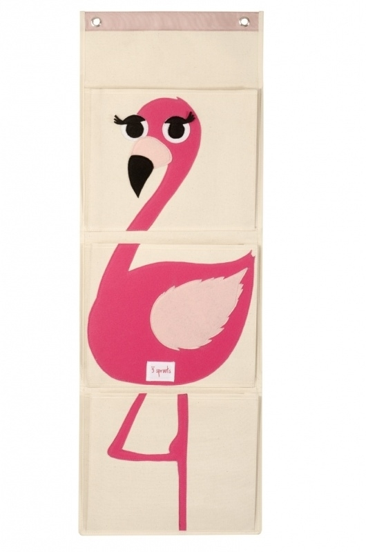 3 Sprouts wall organiser flamingo