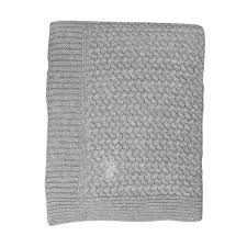 Mies & Co deken knitted soft grey 110 x 140