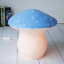 HEICO Staanlamp paddenstoel groot lichtblauw