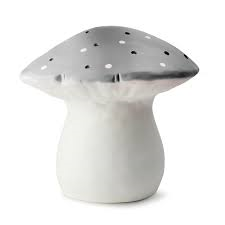 HEICO Staanlamp paddenstoel groot zilver