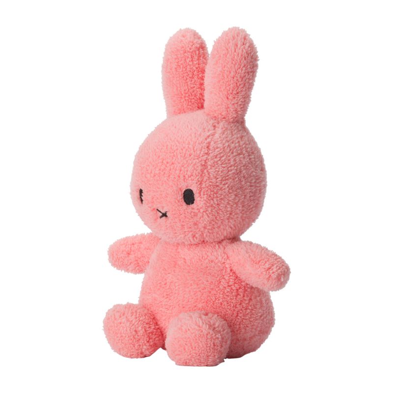 Nijntje Miffy sitting terry 23 cm - pink - The Little